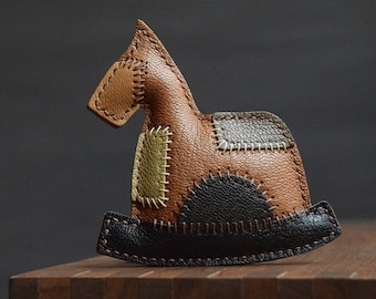 Leather Horse Charm, Handmade Horse Bag Charm, Cute Horse Leather Handbag and Purse Charm, Horse Keychain, Handmade Leather Gift
