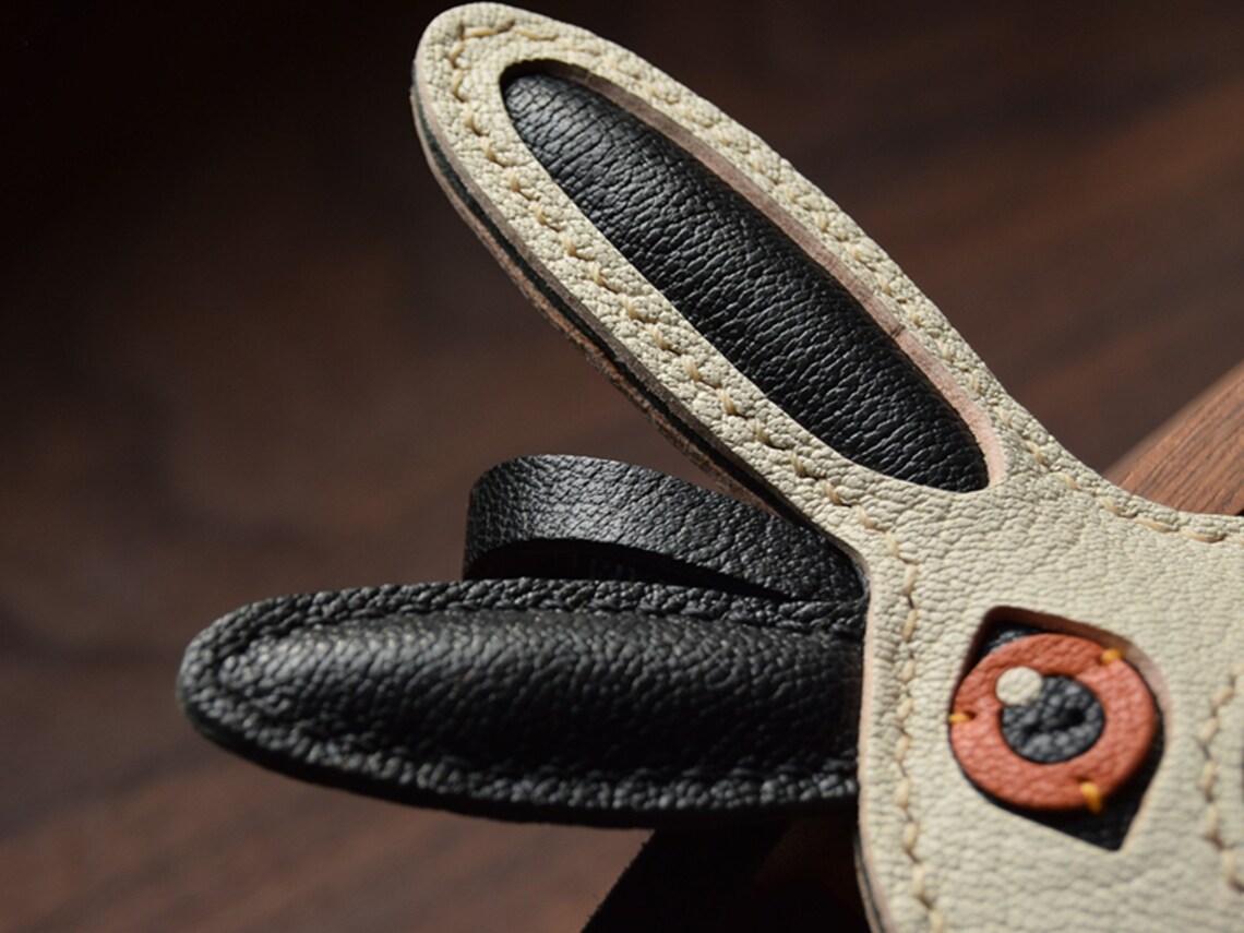 Leather Rabbit Charm, Rabbit Bag Charm, Cute Rabbit Leather Handbag ...