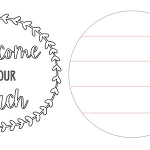 Round Shiplap Porch SVG, Glowforge cut file / Welcome to our Porch SVG / Shiplap round door hanger / Glowforge Ready / Porch decor