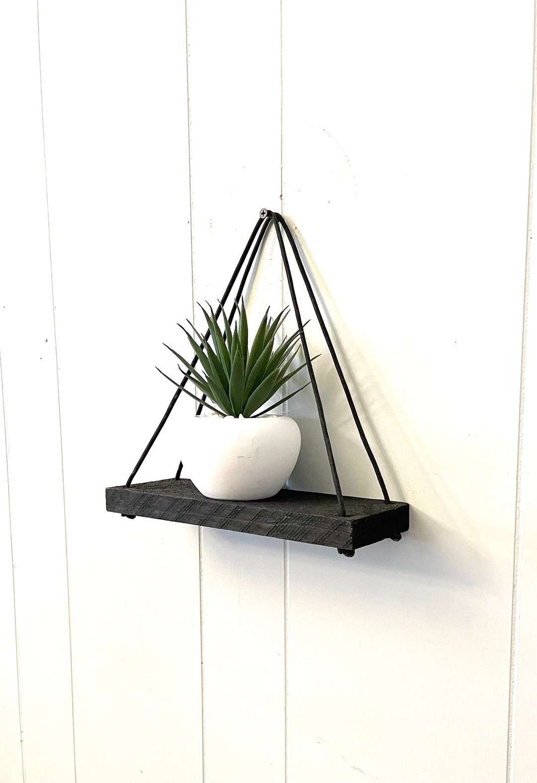Rustic Rope Shelves, Rope Shelf, Modern Rope Shelf, Plant Shelf, Small ...