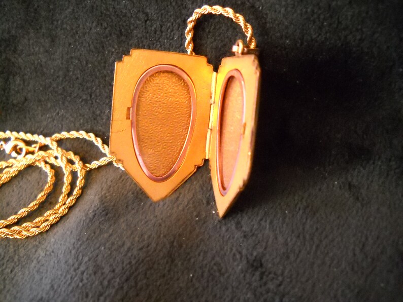 Vintage Art Deco Style Double Picture Locket Floral Design Etsy