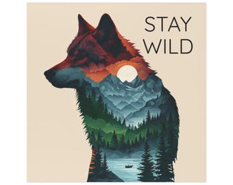 Stay Wild Car Magnet, Stay Wild Adventure Decor, Outdoor Enthusiast Gift, Eco-Friendly Car Accessories, Wilderness Travel