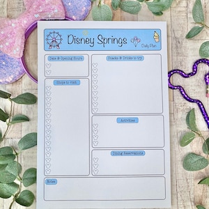 Foglio di pianificazione WDW Springs - Download digitale