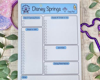 WDW Springs Planner Sheet - Digital Download