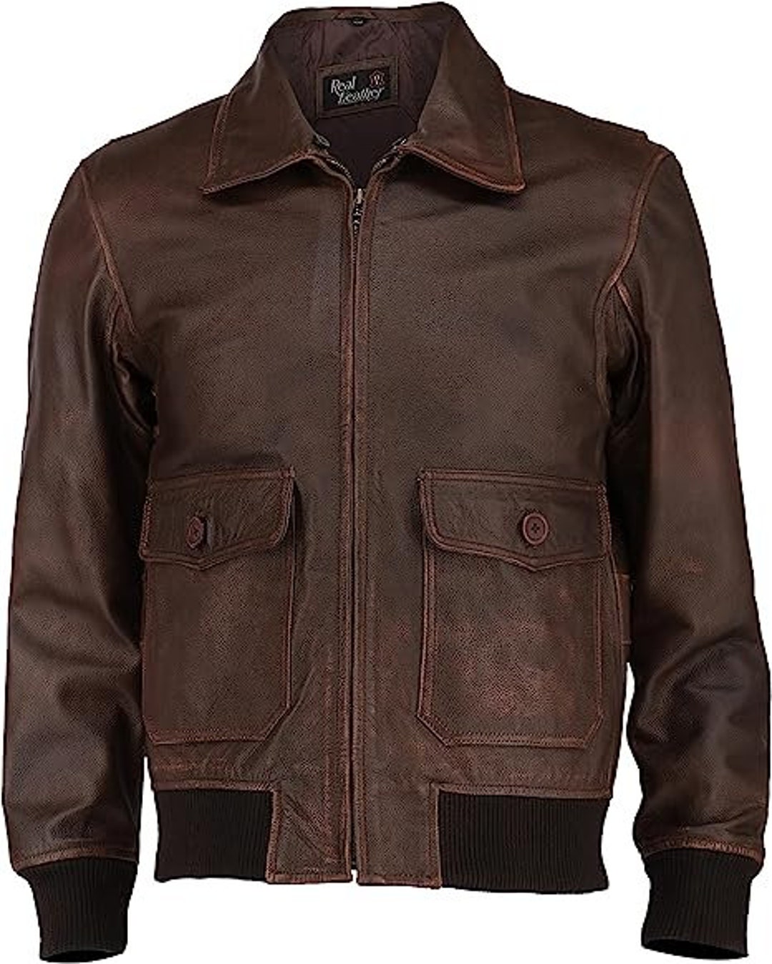 Men's Leather Flight Bomber Jacket Air Force Aviator WWII Etsy
