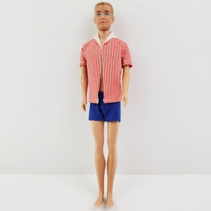 2 RARE 1963 Ken doll 1/4 shorter height , fatter arms, kneecaps