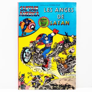 Captain America Satan&#39;s Angels French Comic Book Vintage 1979 Aredit Artima TPB