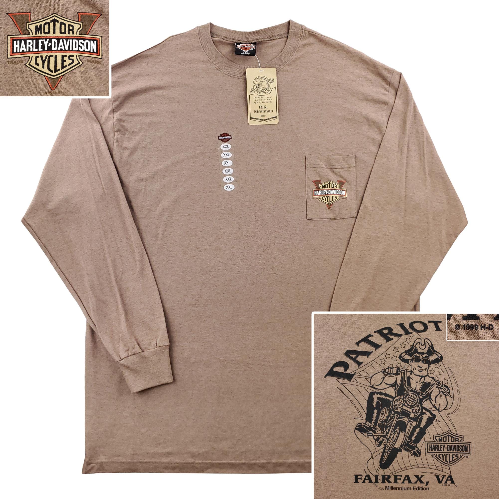 Harley Davidson メッシュ ロンT 長袖 Y2K 平成 Y2K Harley-Davidson 袖プリ！ファイヤーパターン ロング
