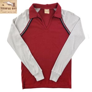 Vintage 1970s Polo Shirt A Trifle Bit Audrey Nevitski Disco Men Slim Fit Medium
