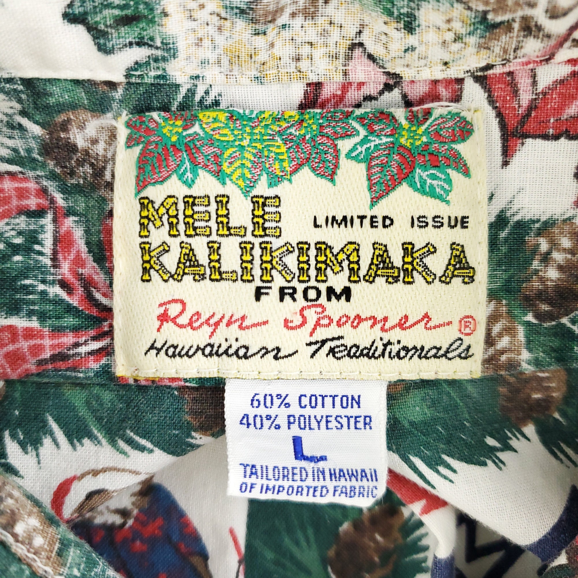 Reyn Spooner Mele Kalikimaka Shirt Christmas 2000 Hawaiian