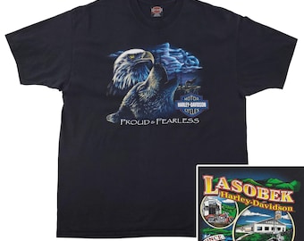 Vintage 90s Harley Davidson Shirt Motorcycle Saint Maarten Logo