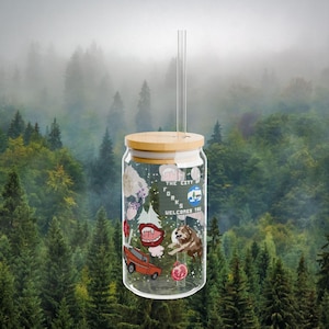 Twilight Cup | Twilight Saga Iced Coffee Cup, Bookish Iced Coffee Glass, Twilight Glass Cup, 16oz Glass Can