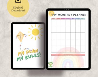 Digital Life Planner, Goal Planner, Boho Undated iPad Planner, Vision Board, Digital Journal Template