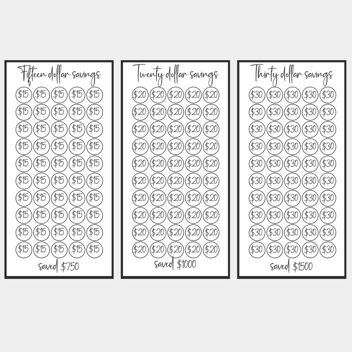 Printable A6 Savings Challenge Bundle | A6 Cash Envelope System, Cash ...