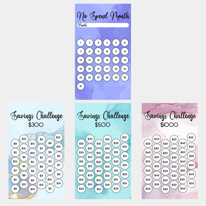 Printable A6 Savings Challenge Bundle A6 Cash Envelope Inserts, A6 Saving Tracker, A6 Budget