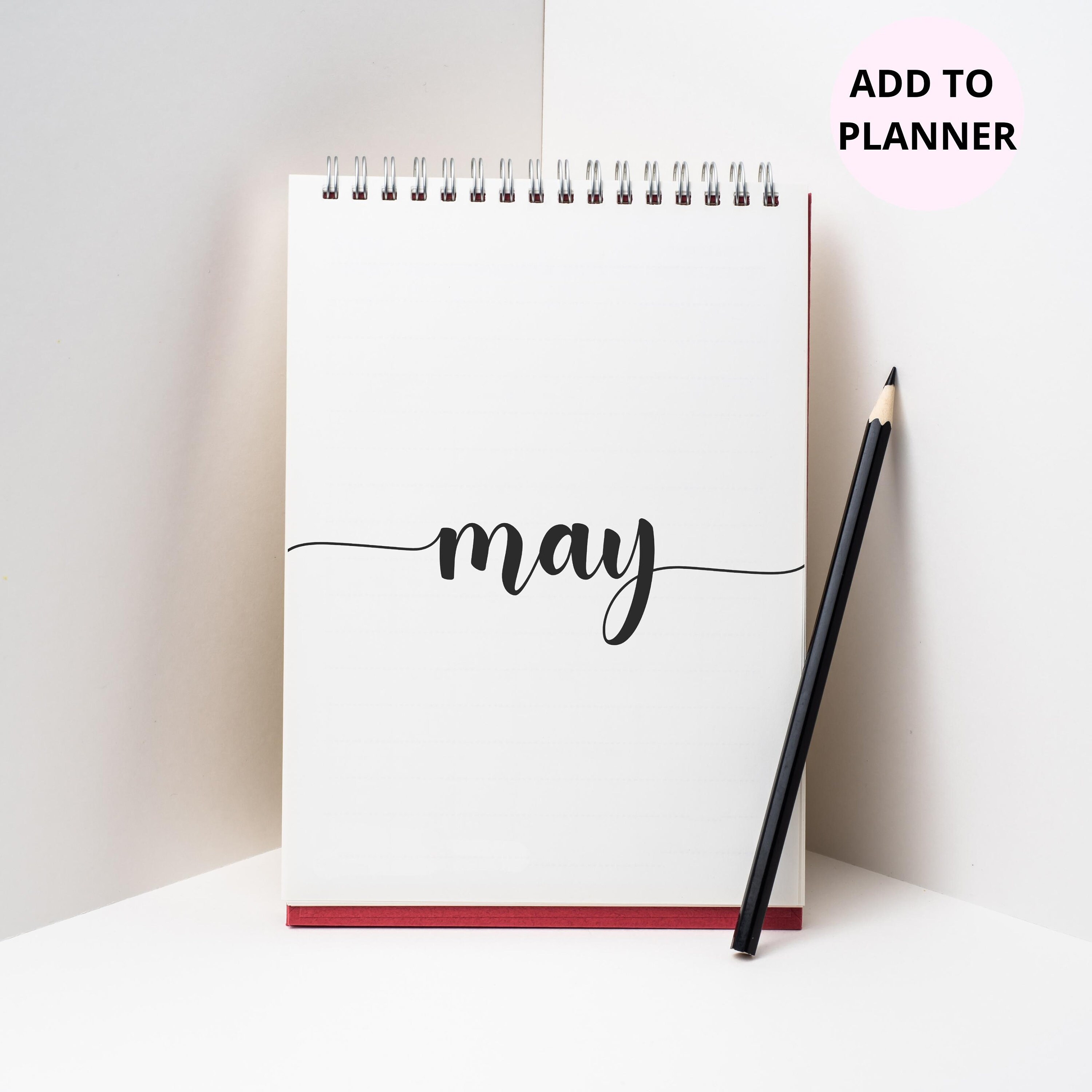 Printable Monthly Dashboards Inserts Monthly Dividers, Monthly Covers Printable, Planner ...
