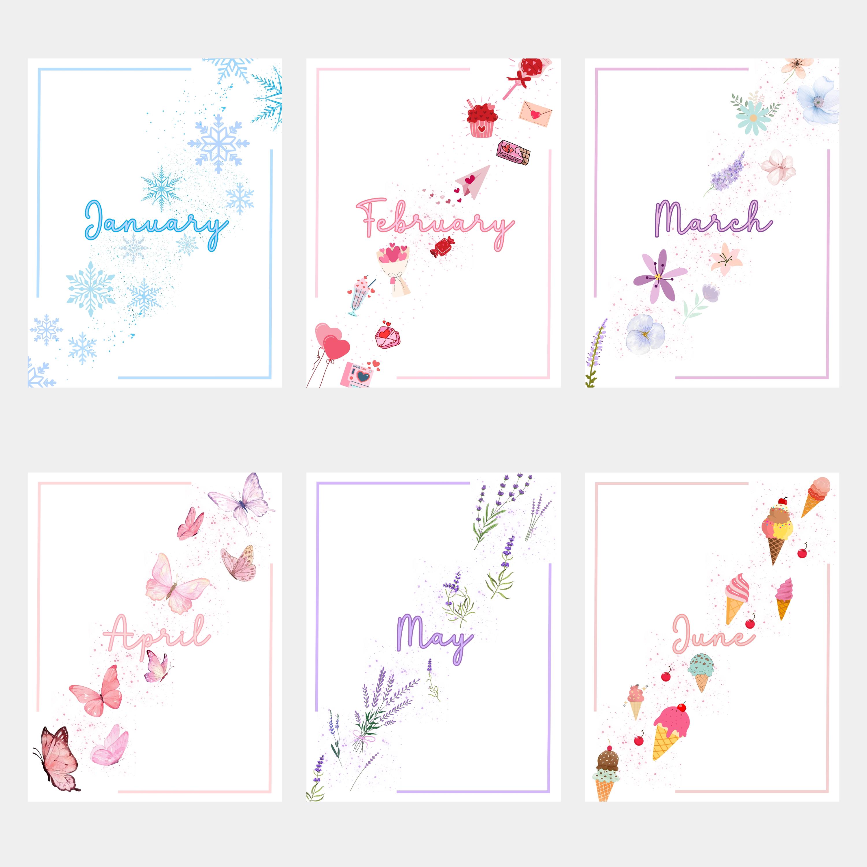 Printable Monthly Dashboards Inserts 2026 | Monthly Dividers, Monthly ...
