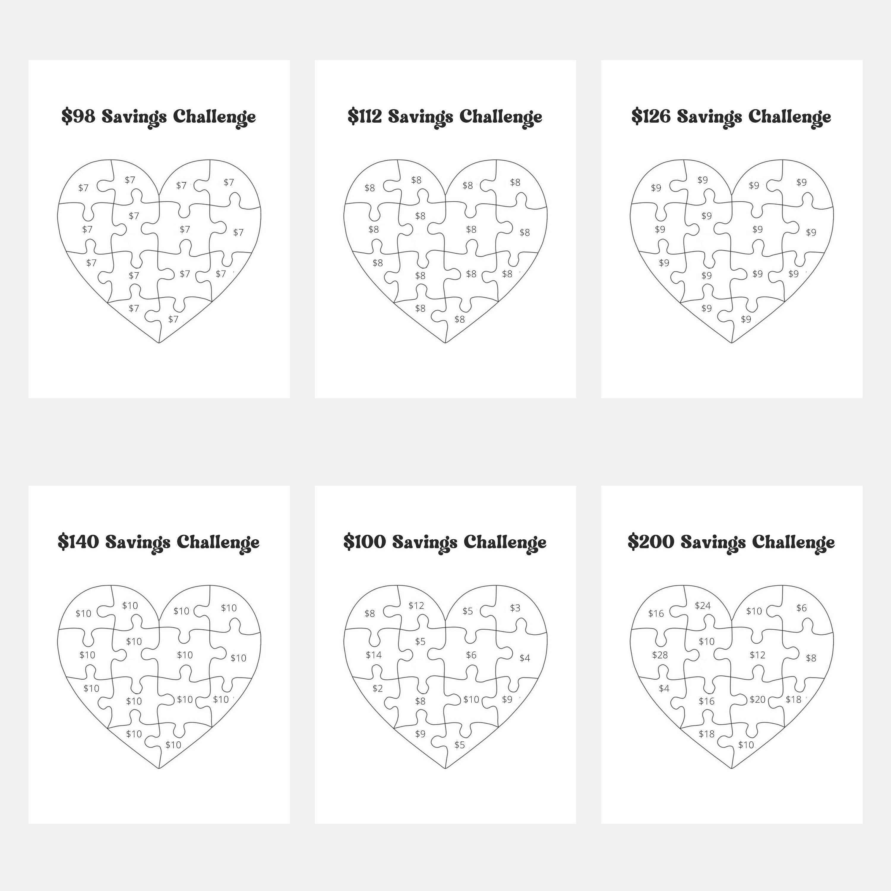Printable Savings Challenge Bundle money Saving Challenge - Etsy