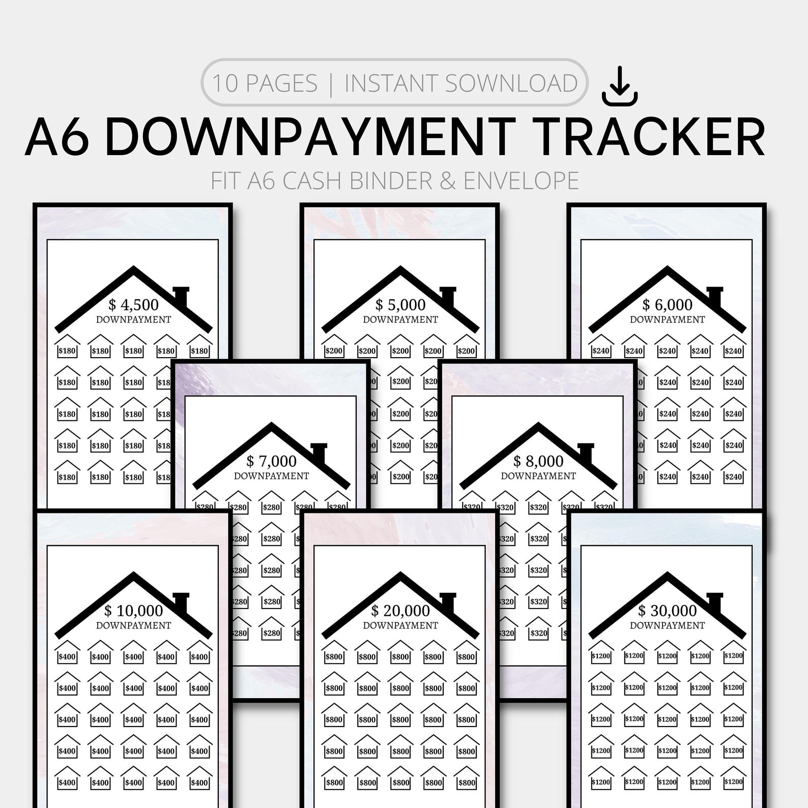 Printable House Deposit Savings Tracker New House Tracker Etsy