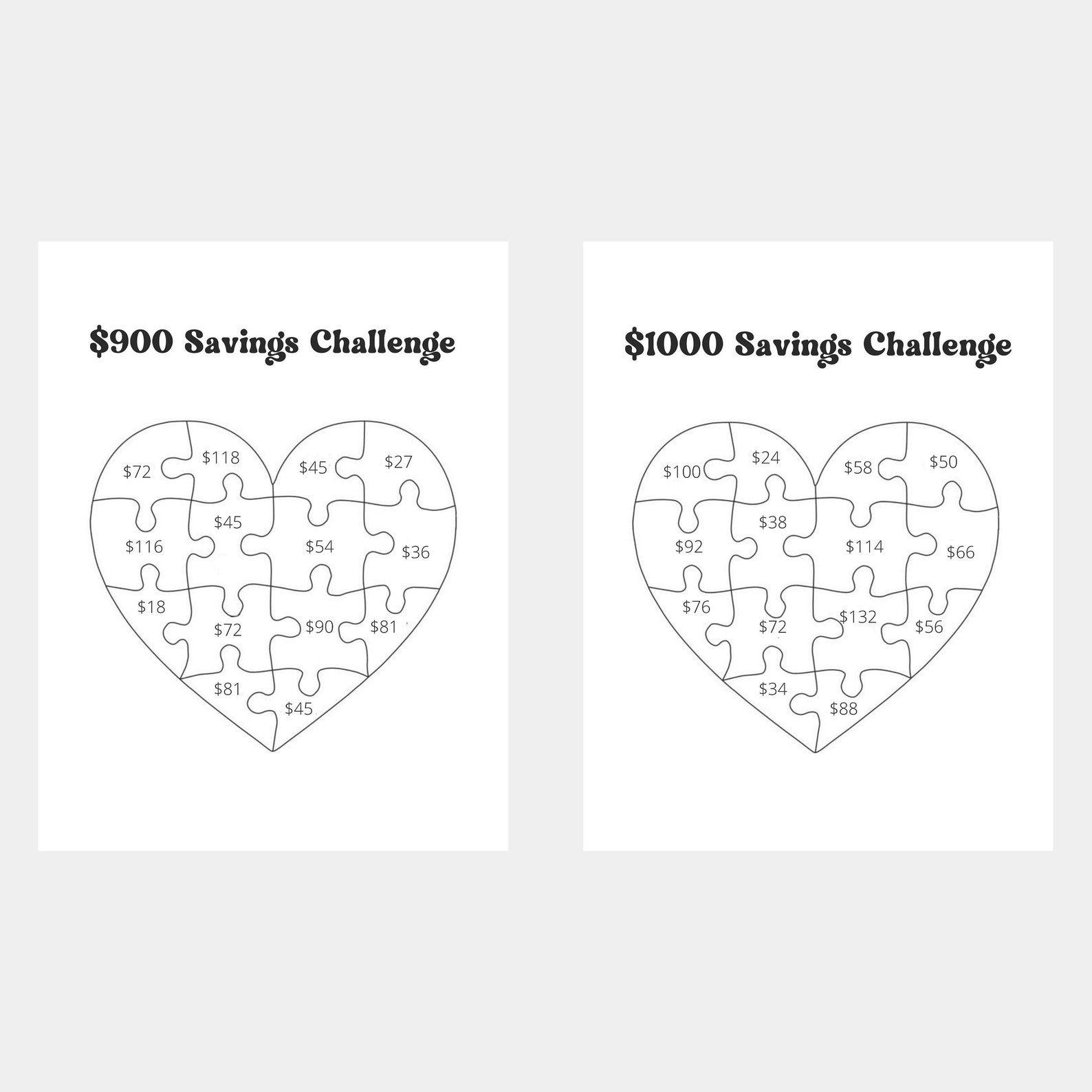 Printable Savings Challenge Bundle money Saving Challenge - Etsy