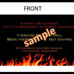 Get Out Of Hell - Visitenkarte