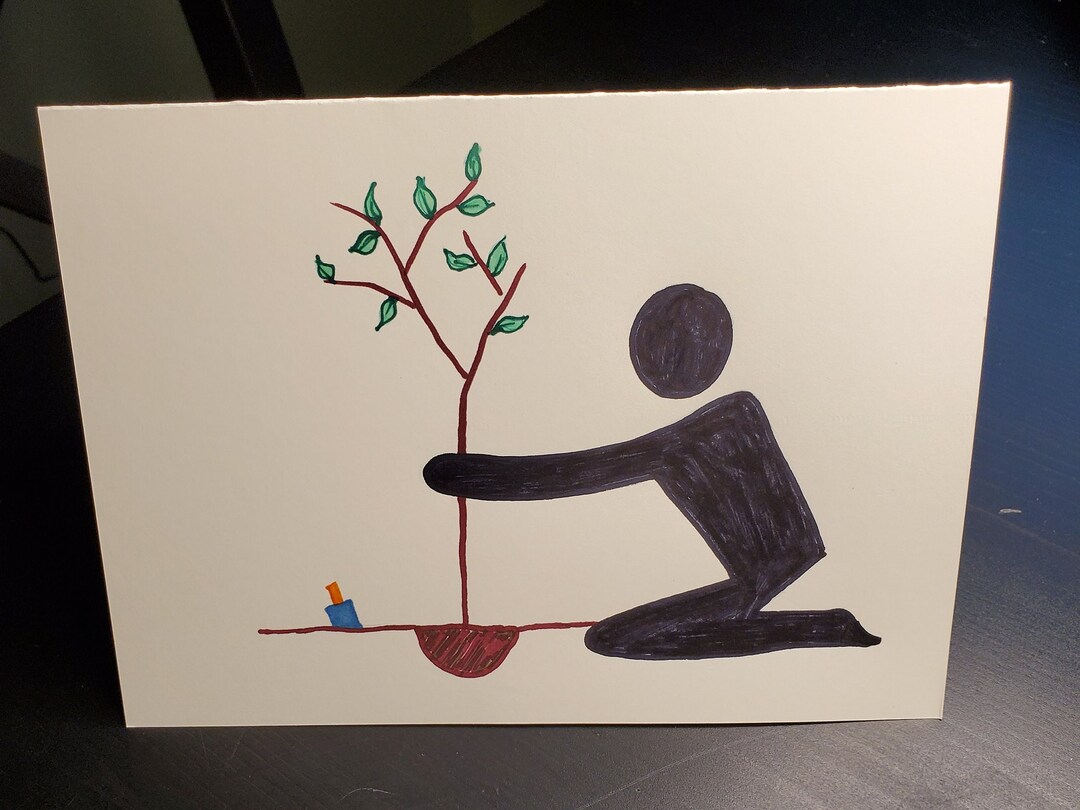 Tree Growing Card Tree Planting Handmade Card - Etsy