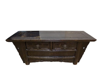 CITTA SIDEBOARD, Tieli wooden sideboard, made of one piece by hand. Chinese antiquity, natural wood, handmade, Vintage