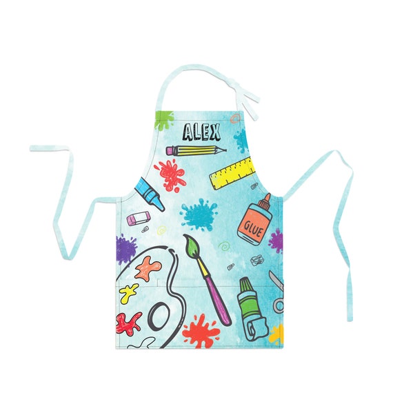 Custom Painting Apron for Kids Kids Painting Apron School Art Apron Art  Class Apron Painting Class Apron Cute Kids Apron 