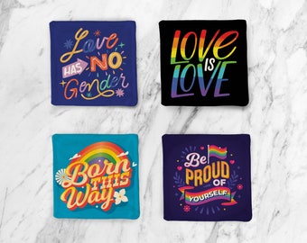 Fabric Coaster: Pride Quotes