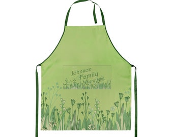 Verde Cotton Canvas Apron for Kitchen or Crafting | Custom Art Smock | Personalized Apron | Sam + Zoey Home Basics