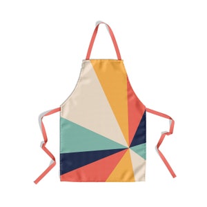 70's Sunrise Cotton Canvas Apron for Kitchen or Art Studio | Art Smock | Gift for Kitchen | Sam + Zoey Home Basics