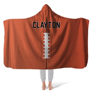 Hooded Fleece Blanket: Football