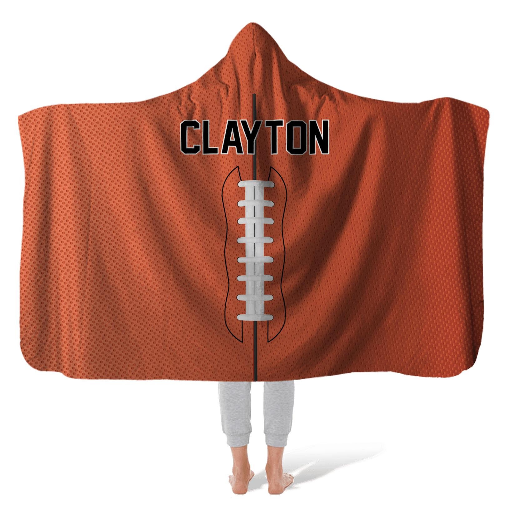 Discover Hooded Fleece Blanket: Football