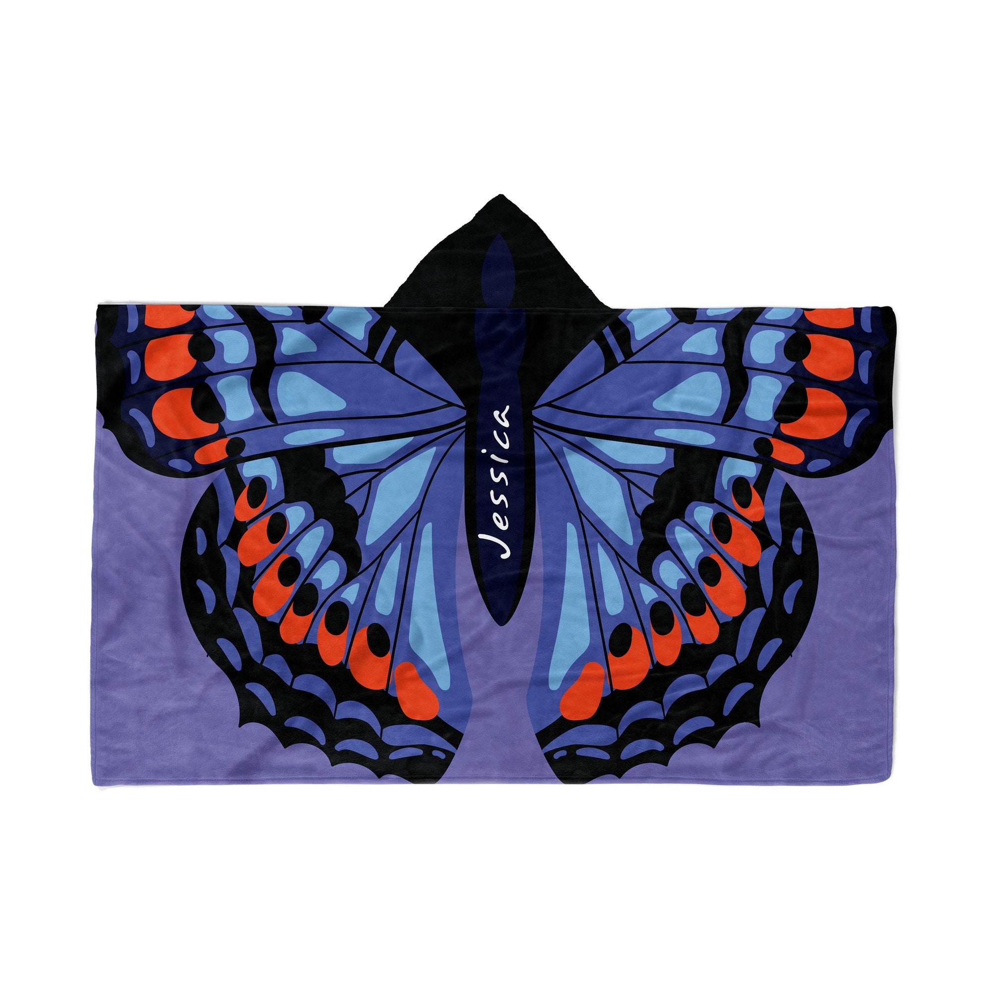 Hooded Fleece Blanket: Butterfly Wings