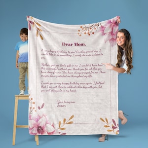 Carta personalizada Rosa Floral Tirar Manta