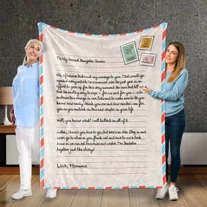 Manta de escritura a mano manta personalizada manta personalizada regalos de aniversario para novio regalo de aniversario regalos para el marido regalo del día de las madres