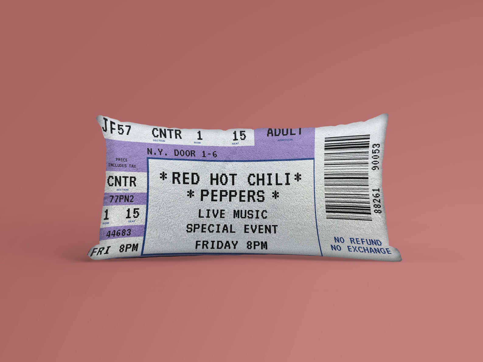 Personalized Concert Ticket Pillow Keepsake Anniversary Gift Etsy