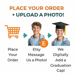 Custom Face Banner with Mortarboard Cap: Personalized Photo Graduation Party Decorations Bild 4