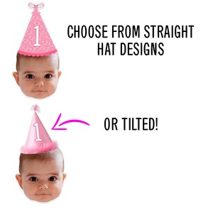 Coquette Pink Bow Birthday Face Banner: Baby Girl Party Decor image 3