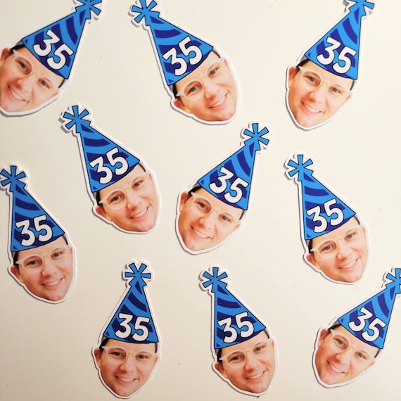 Custom Head Birthday Straws, Custom Birthday Photo Decorations, Face Straws and Face Confetti, Personalized Birthday Banner Any Age
