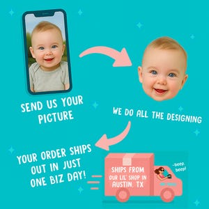 Coquette Pink Bow Birthday Face Banner: Baby Girl Party Decor image 6