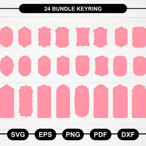 Paquete de tarjeta de visualización de llavero, etiqueta de llavero svg, llavero svg, patrón de llavero, embalaje de llavero, plantilla de visualización de llavero, Cricut svg