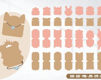 Bracelet Display Card Template. Bracelet Hang Tag Card svg. Bracelet Holder Folded Template svg. Jewelry Display. Jewelry Holder Card Cricut