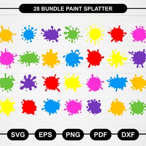 Paint splatter svg, Splatter svg, Paint Splash Clipart, Paint Splats svg, Ink Splatter svg, paint splat digital, Paint splatter Cut File svg