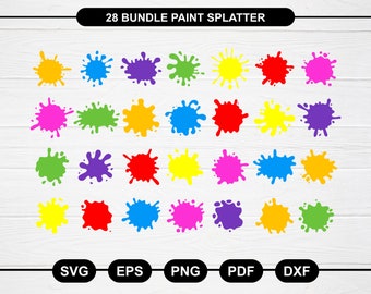 Paint splatter svg, Splatter svg, Paint Splash Clipart, Paint Splats svg, Ink Splatter svg, paint splat digital, Paint splatter Cut File svg
