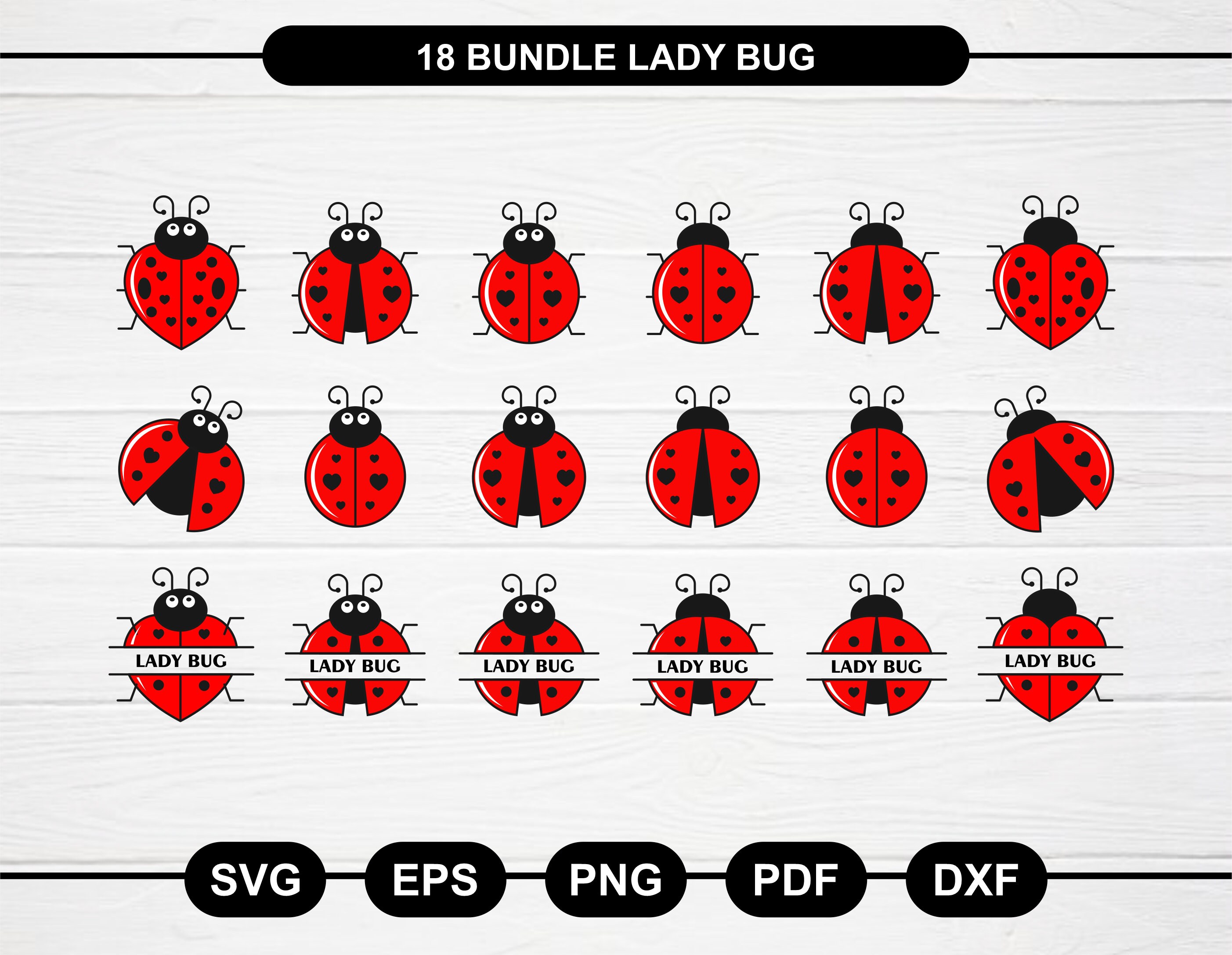 Ladybug Svg Bundle Ladybug Png Ladybug Clipart Ladybug Svg 