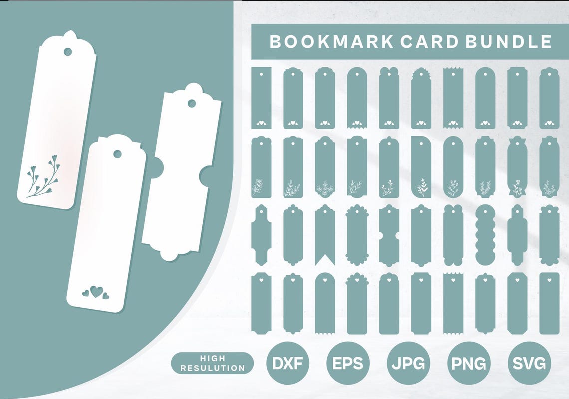 Bookmark Svg, Bookmark Template Bundle Svg, Bookmark Label Tags ...