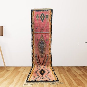 Moroccan Berber Hallway Runner Rug, Handmade Hallway Runner Rug.