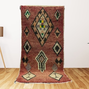 Morocco Berber Area Rug, Unique Soft Custom Runner, Hallway Indoor Carpet.