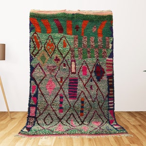Custom Morocco Rug, Handmade Colorful Carpet, Bohemian Shaggy Rug.